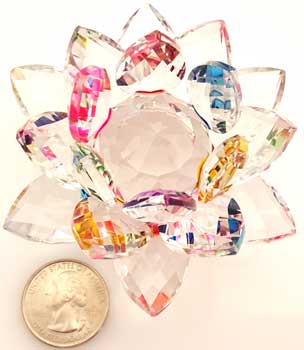 2 1/2" x 3 1/2" crystal lotus