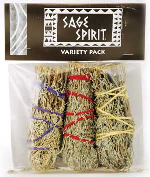 Variety smudge stick 3-pk 5"